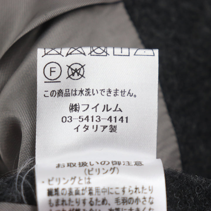 未使用品▼TITO ALLEGRETTO ティト アレグレット ウール 裏地チェック柄 シングル チェスターコート ダークグレー 44 伊製 正規品 メンズ
