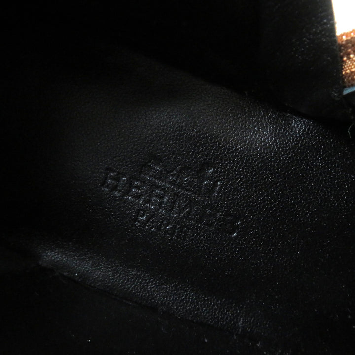 極美品★HERMES エルメス 2023年製 232082Z H金具付 レザー使い サイドZIP スクエアトゥ スウェードレザー ショートブーツ ブラウン 35