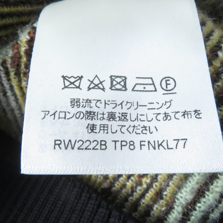 未使用品☆LOUIS VUITTON ルイヴィトン 22AW 1AAMCF ウール モヘア混 レザーロゴパッチ付 長袖 ニット マルチ S 伊製 正規品 レディース