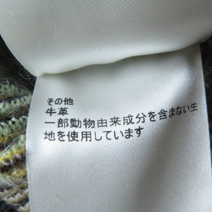 未使用品☆LOUIS VUITTON ルイヴィトン 22AW 1AAMCF ウール モヘア混 レザーロゴパッチ付 長袖 ニット マルチ S 伊製 正規品 レディース