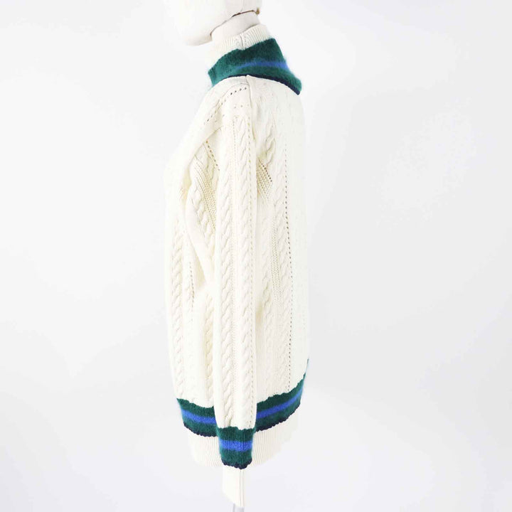 極美品◎tao COMME des GARCONS タオ コムデギャルソン 2023年製 TL-N006 ボトルネック 長袖 ニット アイボリー M 日本製 正規品
