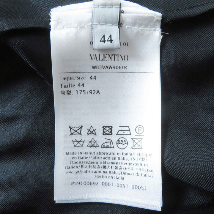 極美品◎VALENTINO ヴァレンティノ WB3VAW906FR シルク レース切替 ドッキング ワンピース ブラック 44 イタリア製 正規品 レディース