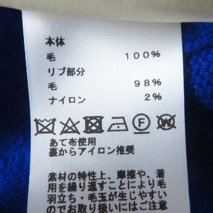 未使用品◎HERMES エルメス 24SS 4E2623D3 オーバーサイズ Hモチーフ 長袖 ニット パーカー／フーディ ブルー 34 伊製 正規品 レディース