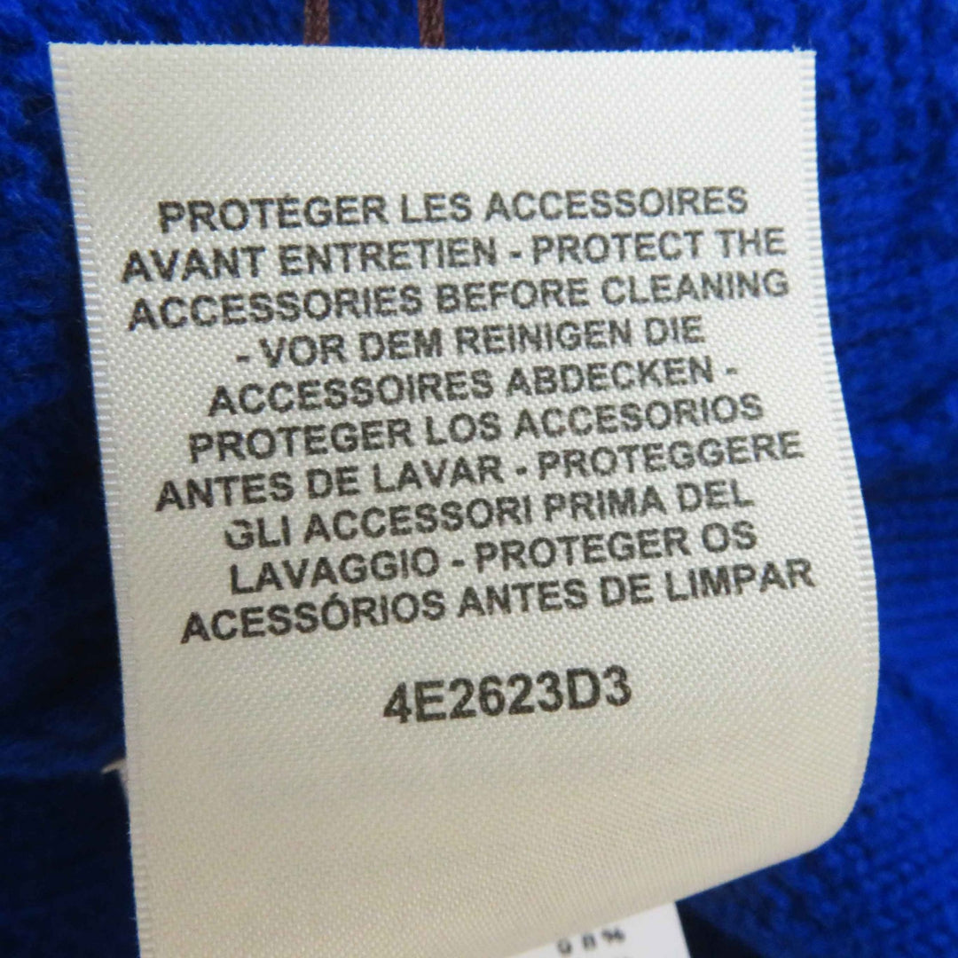 未使用品◎HERMES エルメス 24SS 4E2623D3 オーバーサイズ Hモチーフ 長袖 ニット パーカー／フーディ ブルー 34 伊製 正規品 レディース