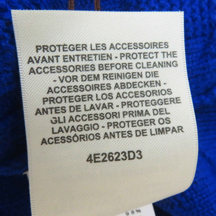 未使用品◎HERMES エルメス 24SS 4E2623D3 オーバーサイズ Hモチーフ 長袖 ニット パーカー／フーディ ブルー 34 伊製 正規品 レディース