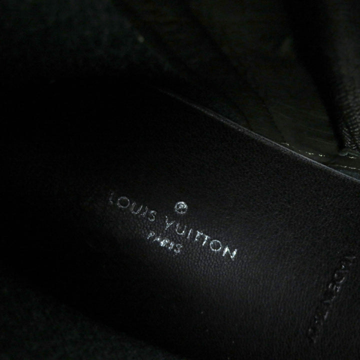 極美品★LOUIS VUITTON ルイヴィトン アークライト・ライン モノグラム LVロゴ レースアップ サイドZIP ラバー レインシューズ カーキ 36