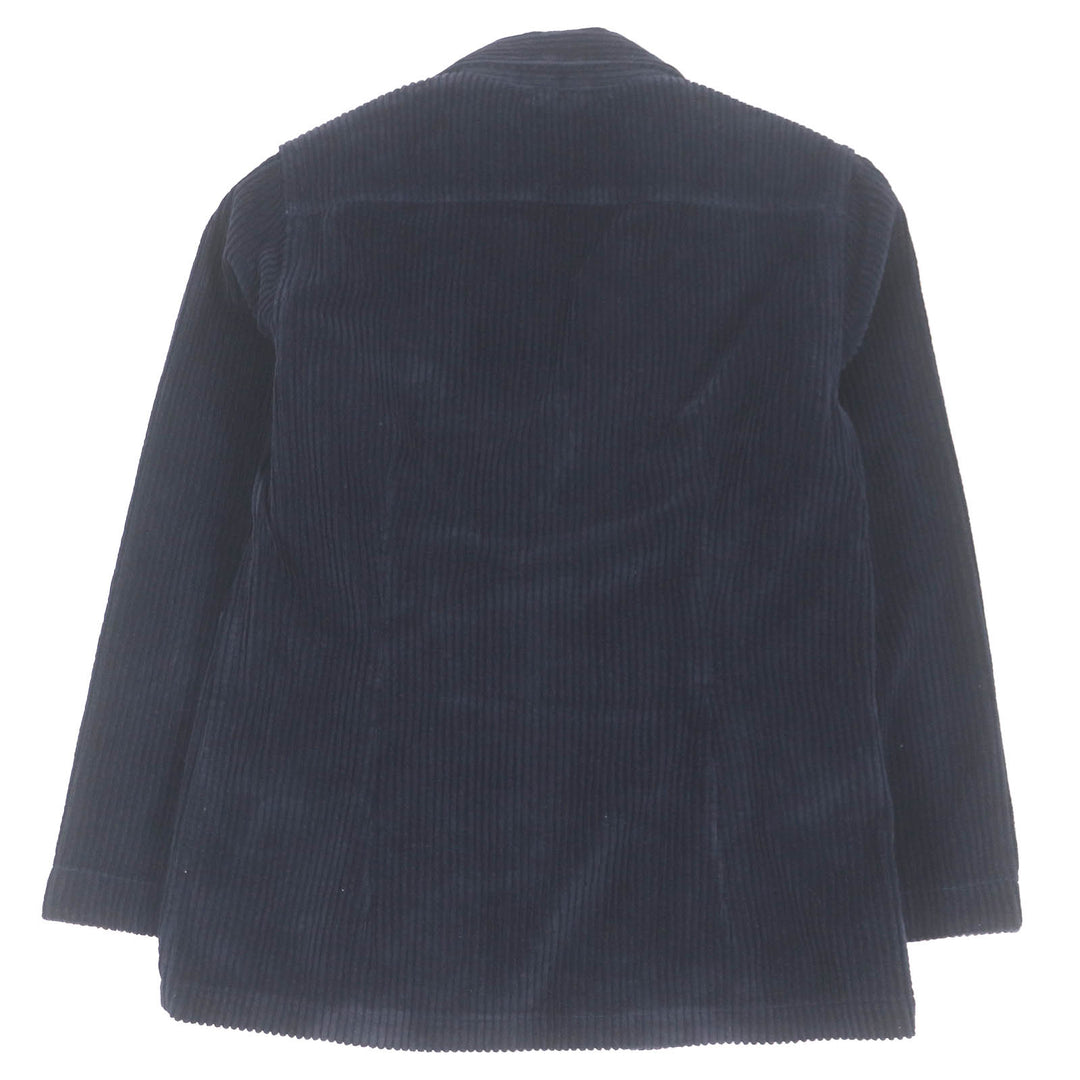 美品□LARDINI ラルディーニ JNAMA コットン シングル コーデュロイ テーラードジャケット ダークネイビー M イタリア製 正規品 メンズ