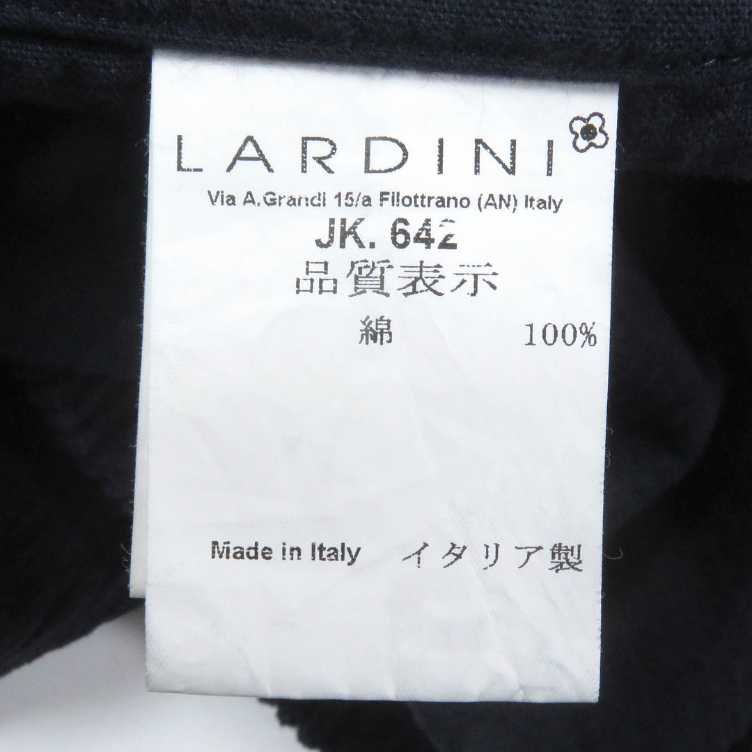 美品□LARDINI ラルディーニ JNAMA コットン シングル コーデュロイ テーラードジャケット ダークネイビー M イタリア製 正規品 メンズ
