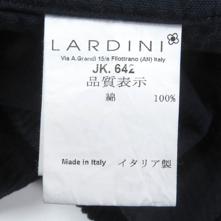美品□LARDINI ラルディーニ JNAMA コットン シングル コーデュロイ テーラードジャケット ダークネイビー M イタリア製 正規品 メンズ