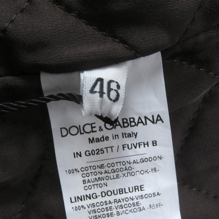 未使用品□DOLCE&amp;GABBANA G025TT 黒タグ コーデュロイ 中綿 ダブルブレスト オーバーサイズ チェスターコート 46 イタリア製 正規品