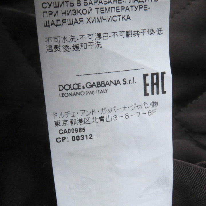 未使用品□DOLCE&amp;GABBANA G025TT 黒タグ コーデュロイ 中綿 ダブルブレスト オーバーサイズ チェスターコート 46 イタリア製 正規品