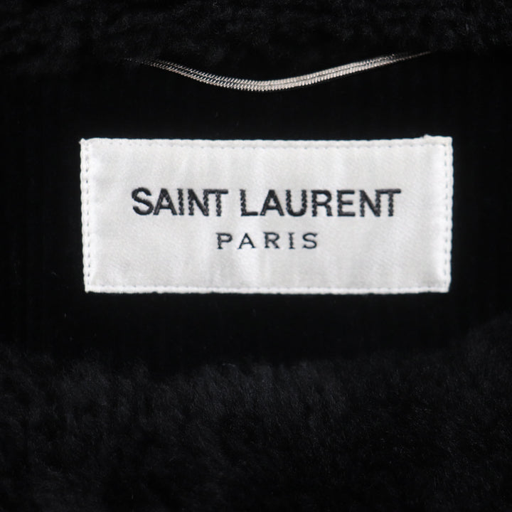 美品▼SAINT LAURENT PARIS サンローランパリ 529578 裏地ムートン コーデュロイ ロゴ入りトグルボタン ダッフルコート 44 正規品 メンズ