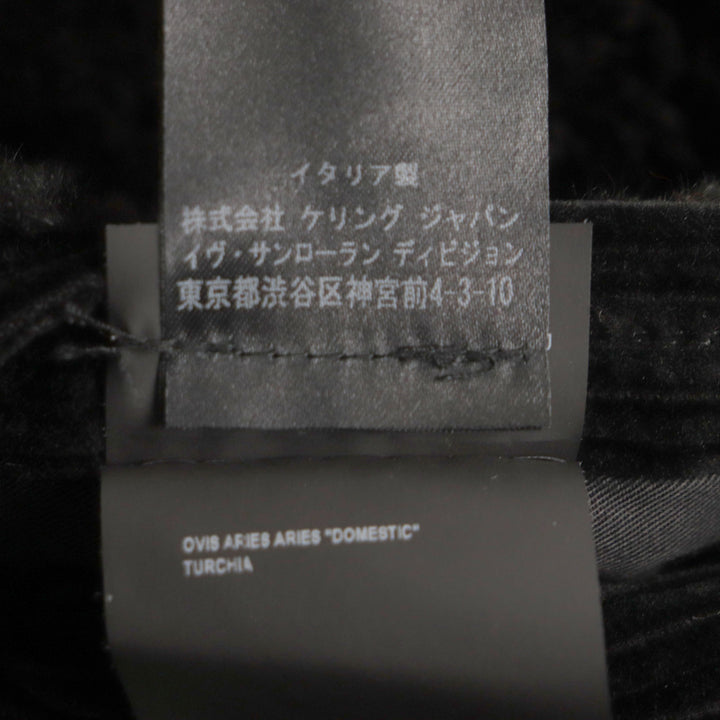 美品▼SAINT LAURENT PARIS サンローランパリ 529578 裏地ムートン コーデュロイ ロゴ入りトグルボタン ダッフルコート 44 正規品 メンズ
