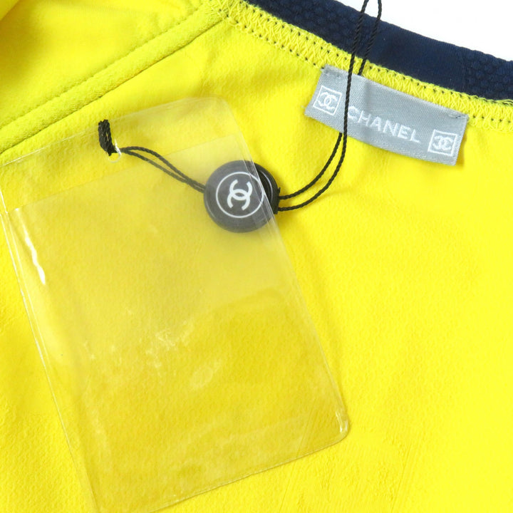 極美品△CHANEL シャネル ヴィンテージ 08P P33377 スポーツライン ココマーク・ドット柄 ノーカラー ZIP UP ジャケット 希少 36