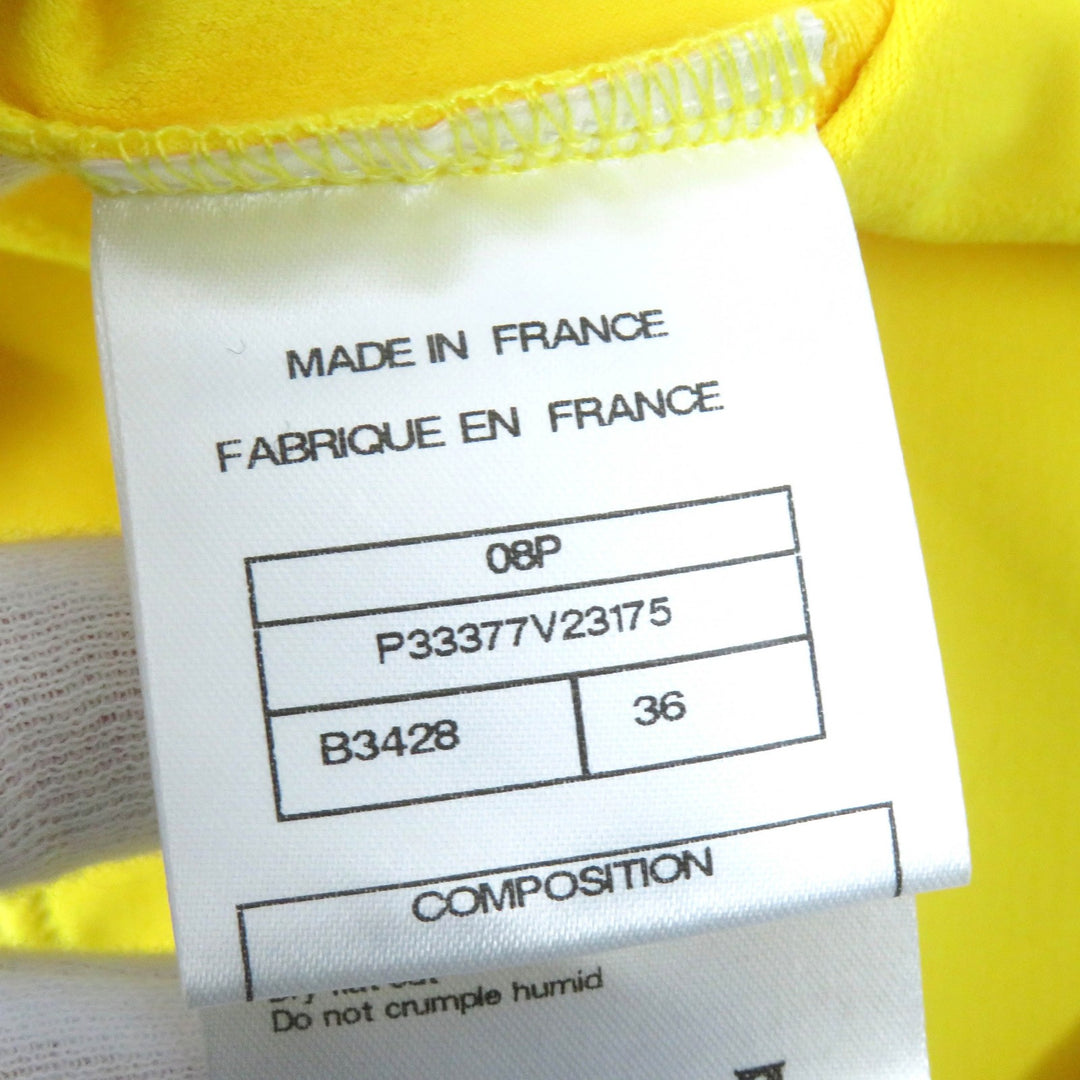 極美品△CHANEL シャネル ヴィンテージ 08P P33377 スポーツライン ココマーク・ドット柄 ノーカラー ZIP UP ジャケット 希少 36