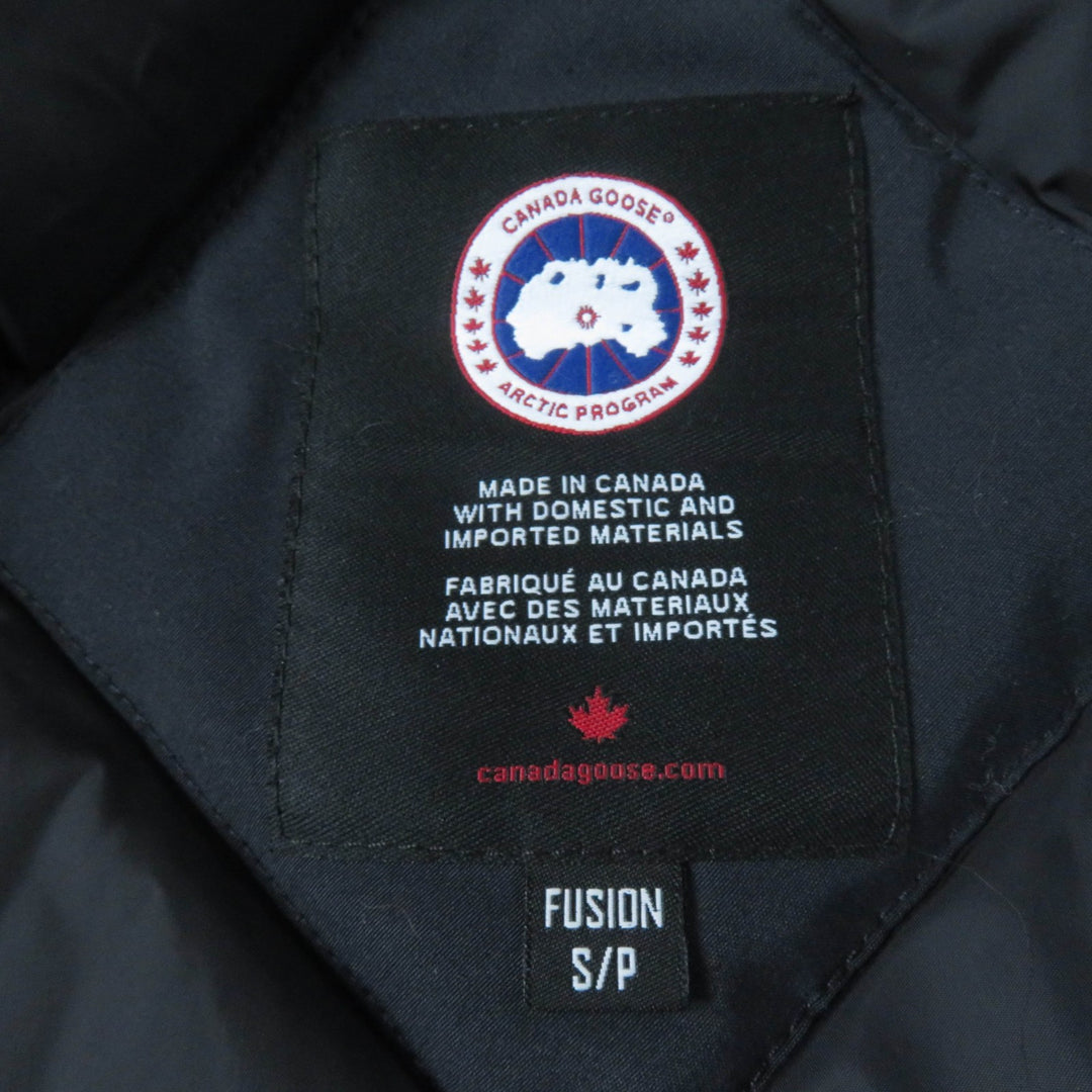 良品☆CANADA GOOSE カナダグース 3037LA VICTORIA PARKA ファー・フード付 ダウンジャケット ネイビー S 国内正規品 レディース