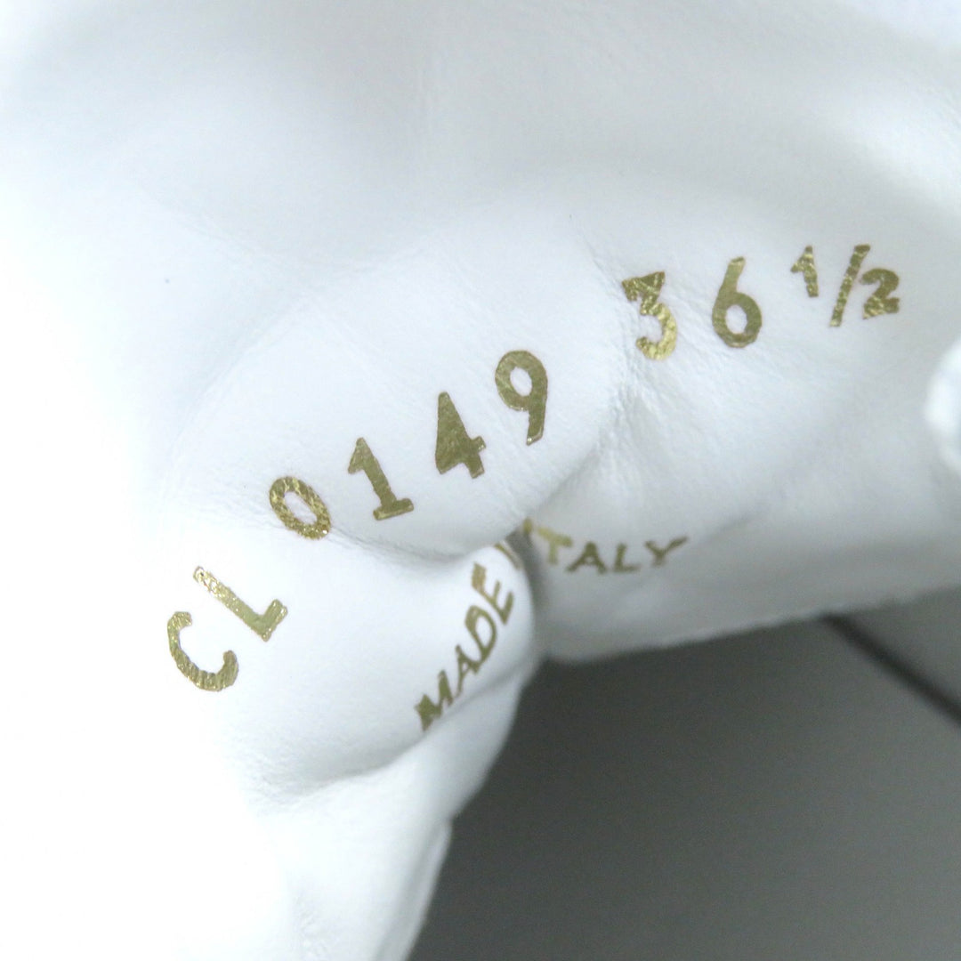 極美品△LOUIS VUITTON ルイヴィトン ステラーライン マルチカラーロゴ サイドジップ レザーハイカットスニーカー 黒 白 36.5 レディース