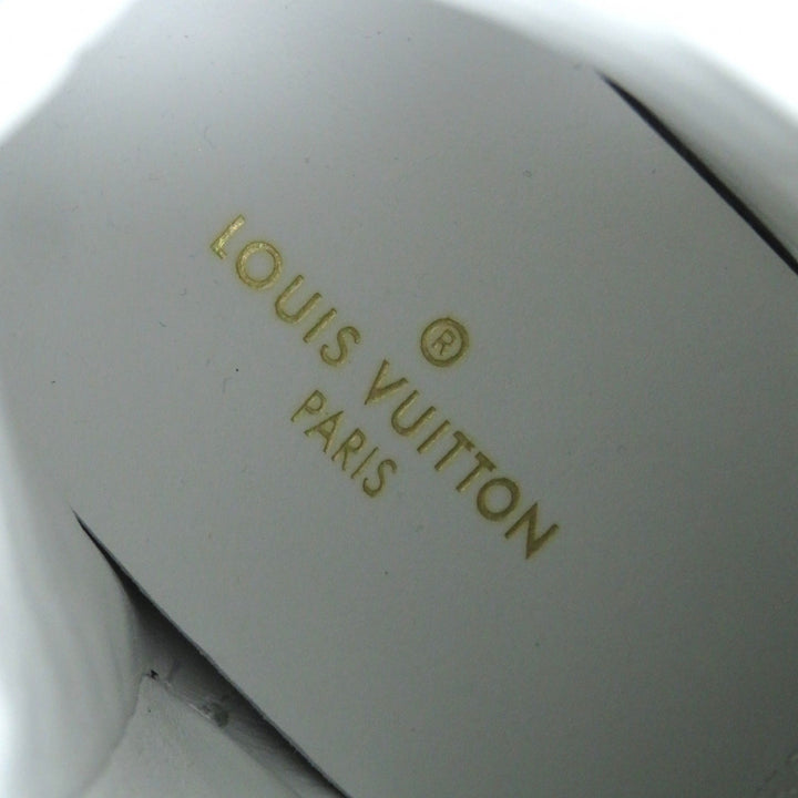 極美品△LOUIS VUITTON ルイヴィトン ステラーライン マルチカラーロゴ サイドジップ レザーハイカットスニーカー 黒 白 36.5 レディース
