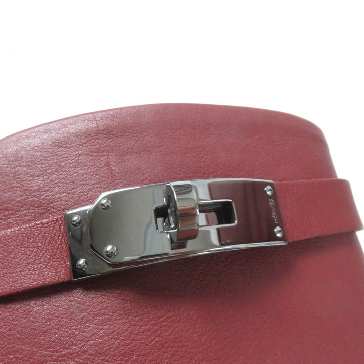 美品★HERMES エルメス シルバー金具 ケリー金具付 レザー ジャンピングブーツ ロングブーツ レッド系 37 イタリア製 レディース