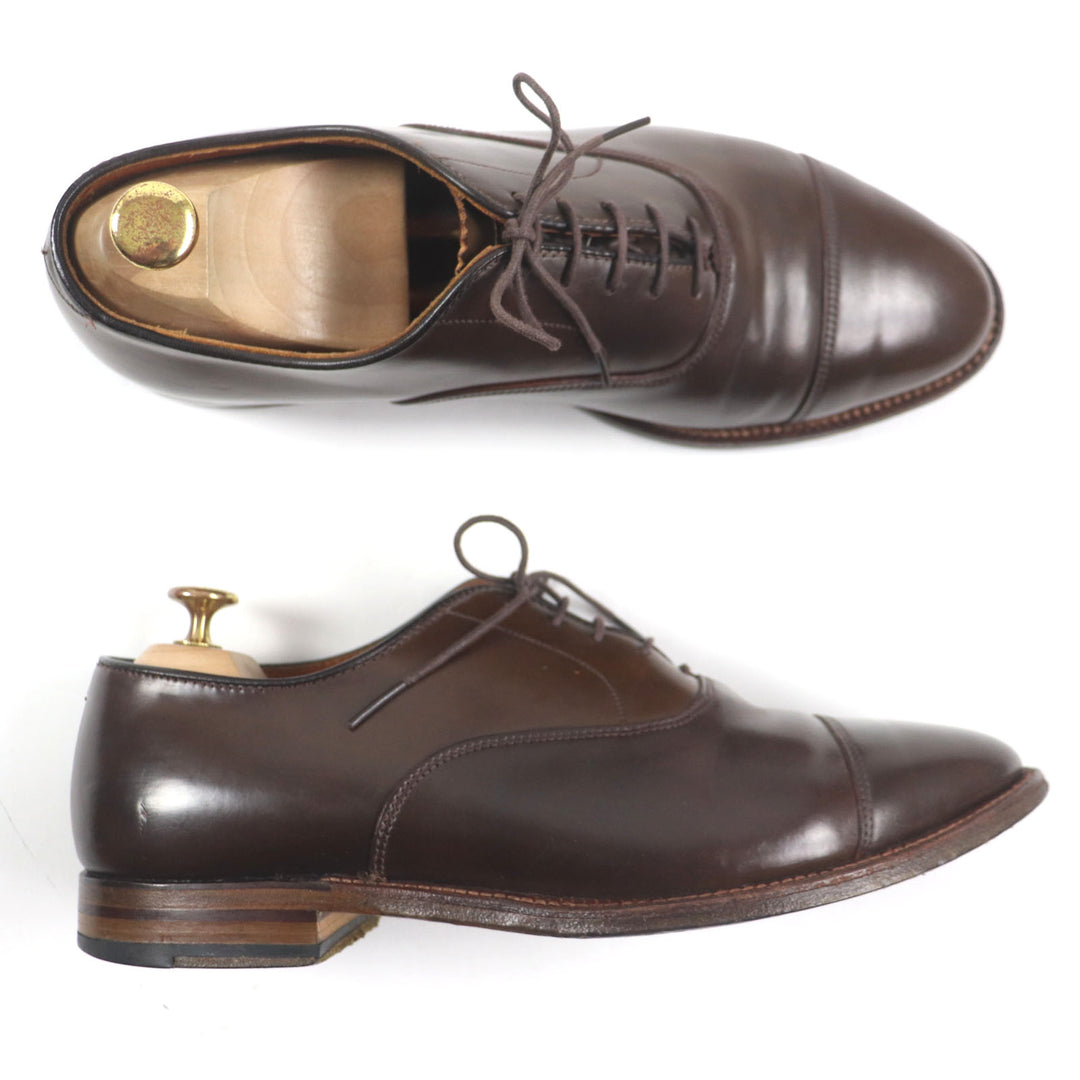 美品▼ALDEN オールデン 90730 Cigar cordovan ストレートチップ 内羽根 レースアップ コードバン レザーシューズ 9.5 USA製 メンズ