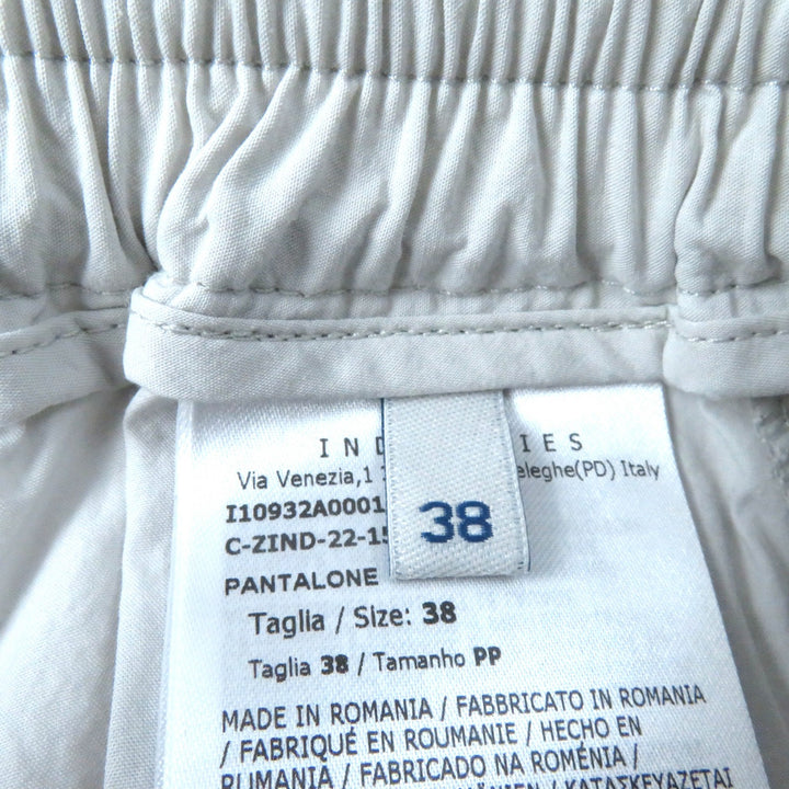 極美品★MONCLER モンクレール 2022年製 PANTALONE コットン100％ ロゴパッチ付 カーゴパンツ ボトムス ライトグレー 38 正規 レディース