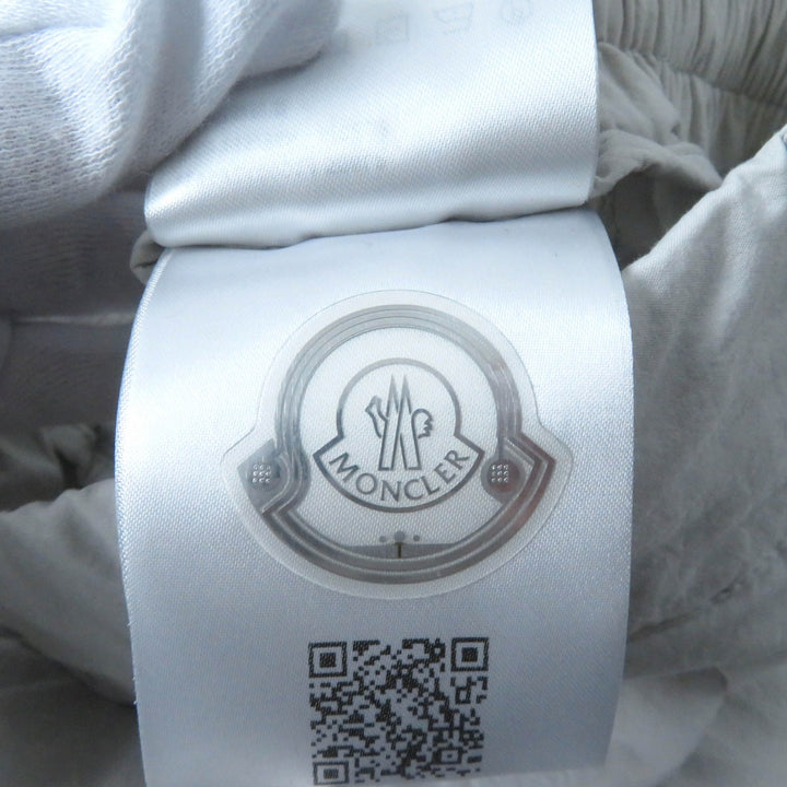 極美品★MONCLER モンクレール 2022年製 PANTALONE コットン100％ ロゴパッチ付 カーゴパンツ ボトムス ライトグレー 38 正規 レディース