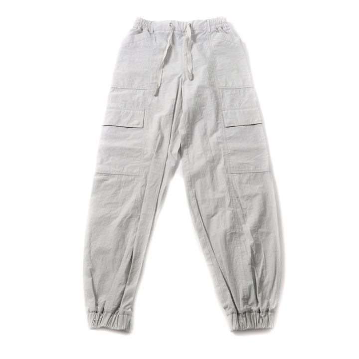 極美品★MONCLER モンクレール 2022年製 PANTALONE コットン100％ ロゴパッチ付 カーゴパンツ ボトムス ライトグレー 38 正規 レディース