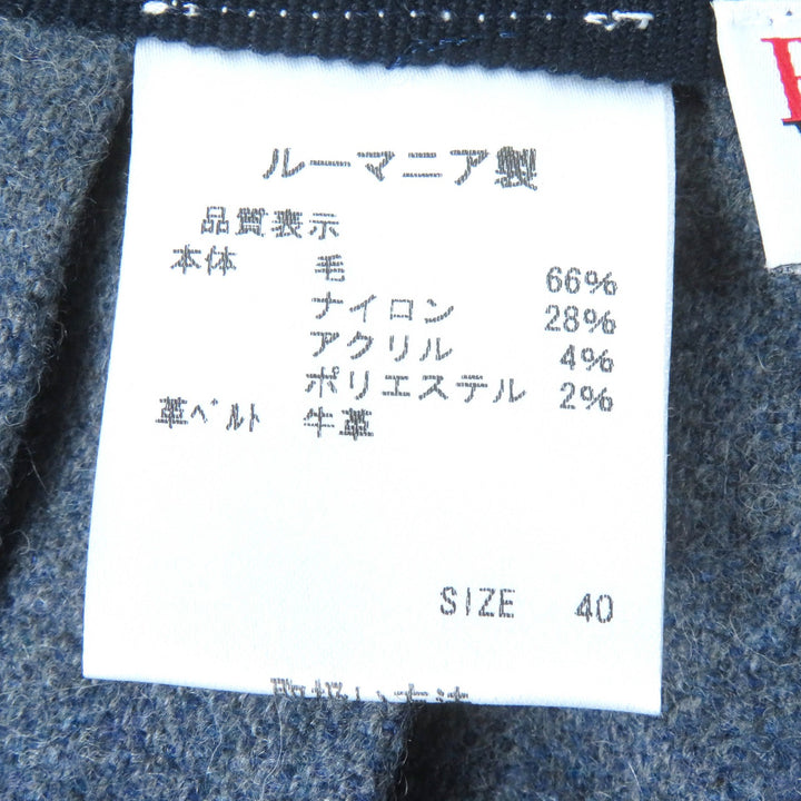 極美品△RED VALENTINO レッドヴァレンティノ ウール レザーベルト付き グラデーションカラー プリーツ ミニ ラップスカート S 正規品