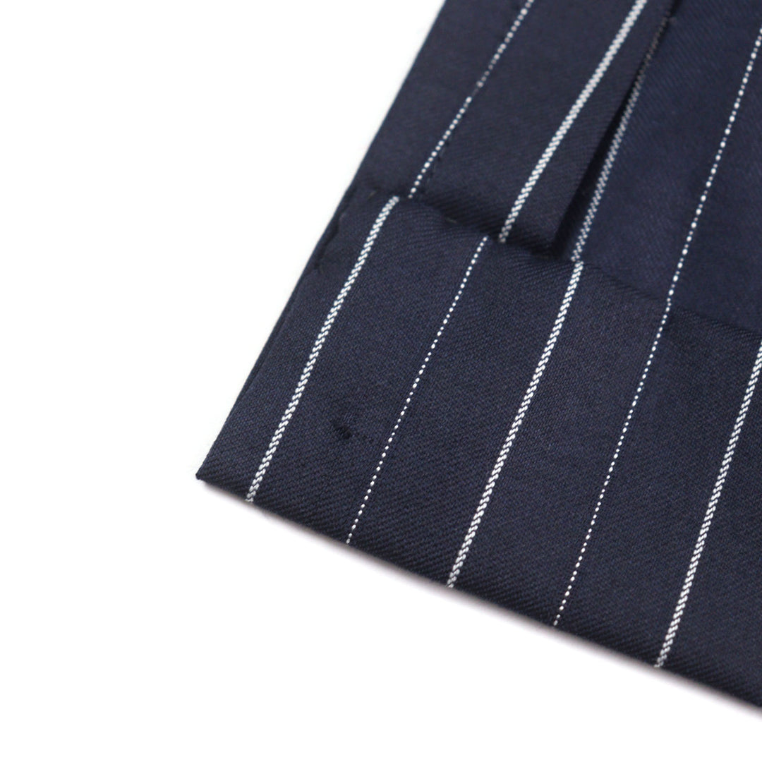 美品○ISAIA イザイア ウール100% Super 120s生地使用 ストライプ柄 シングル スーツ ネイビー 42 イタリア製 正規品 メンズおすすめ