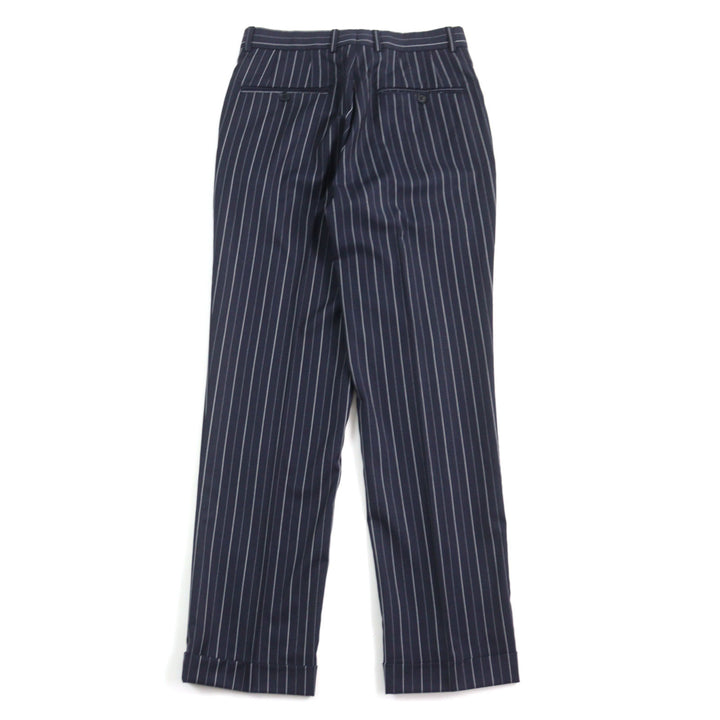美品○ISAIA イザイア ウール100% Super 120s生地使用 ストライプ柄 シングル スーツ ネイビー 42 イタリア製 正規品 メンズおすすめ
