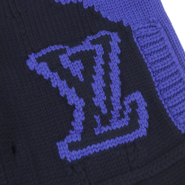 極美品□LOUIS VUITTON ルイヴィトン 20AW ヴァージルアブロー LVロゴ インタルシアボタン ニットジャケット XL イタリア製 正規品