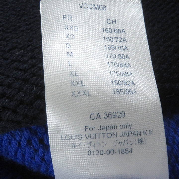 極美品□LOUIS VUITTON ルイヴィトン 20AW ヴァージルアブロー LVロゴ インタルシアボタン ニットジャケット XL イタリア製 正規品