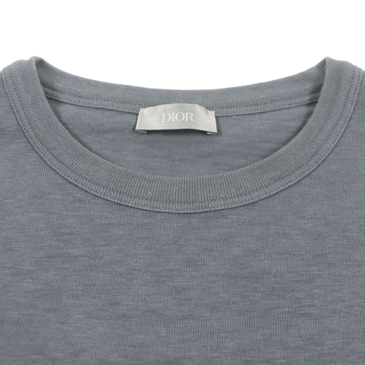 美品▼DIOR ディオール オム 23AW 393J696A0849 スラブコットンジャージー ショートスリーブ 半袖Ｔシャツ グレー S 伊製 正規品 メンズ