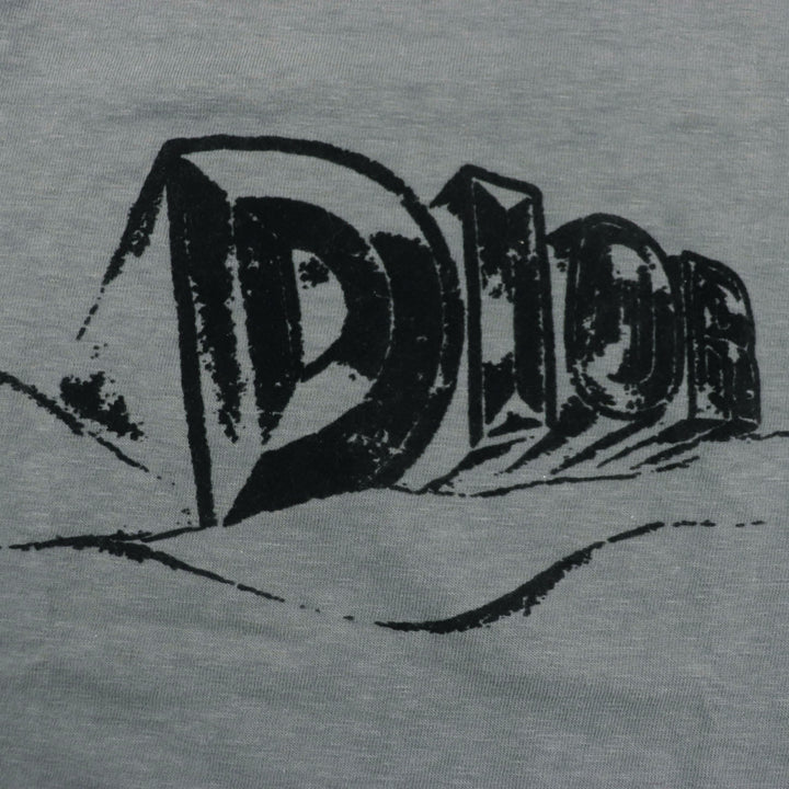 美品▼DIOR ディオール オム 23AW 393J696A0849 スラブコットンジャージー ショートスリーブ 半袖Ｔシャツ グレー S 伊製 正規品 メンズ