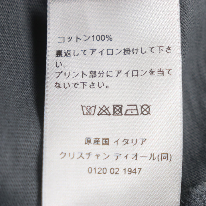美品▼DIOR ディオール オム 23AW 393J696A0849 スラブコットンジャージー ショートスリーブ 半袖Ｔシャツ グレー S 伊製 正規品 メンズ