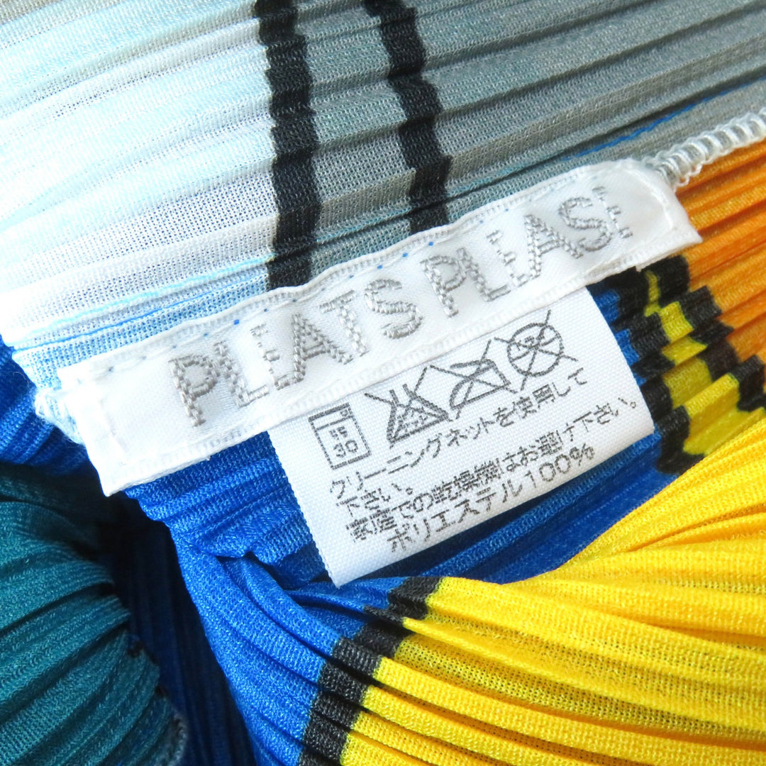 極美品△PLEATS PLEASE プリーツプリーズ イッセイミヤケ PP22-JK932 ステーショナリープリント ノースリーブ カットソー 3 正規品