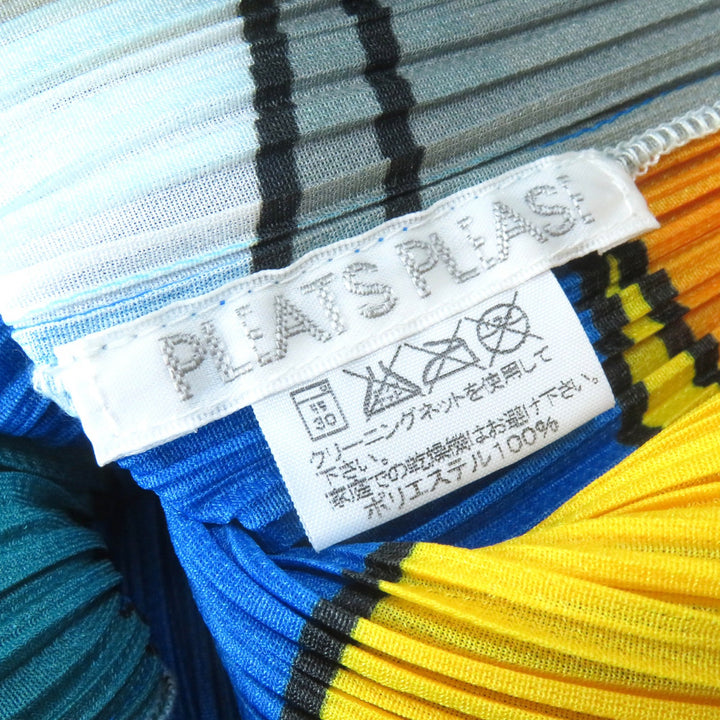 極美品△PLEATS PLEASE プリーツプリーズ イッセイミヤケ PP22-JK932 ステーショナリープリント ノースリーブ カットソー 3 正規品
