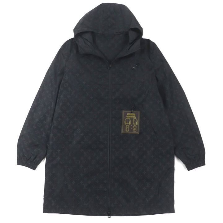 美品▼ルイヴィトン 22AW HNK48W ミッドレングスモノグラム ウインドブレーカーパーカー 50 ハンガー・ガーメント付き 正規品 メンズ