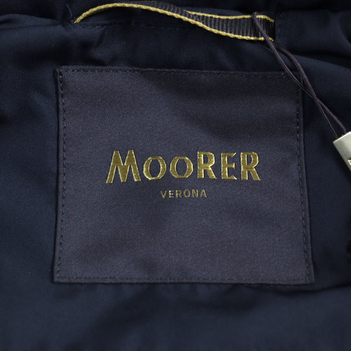 極美品○MOORER ムーレー VALENTE-KM ロゴパッチ付き グースダウン キルティング ホーンボタン ダウンジャケット 44 メンズ 定価245300円