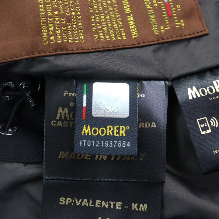 極美品○MOORER ムーレー VALENTE-KM ロゴパッチ付き グースダウン キルティング ホーンボタン ダウンジャケット 44 メンズ 定価245300円