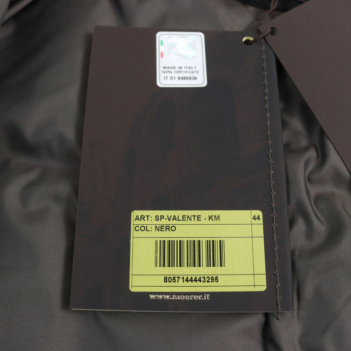 極美品○MOORER ムーレー VALENTE-KM ロゴパッチ付き グースダウン キルティング ホーンボタン ダウンジャケット 44 メンズ 定価245300円