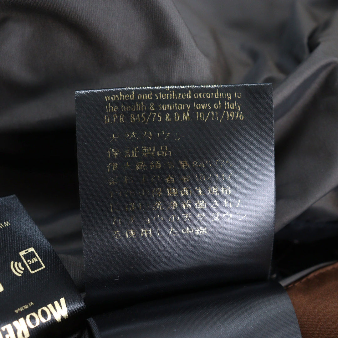 極美品○MOORER ムーレー VALENTE-KM ロゴパッチ付き グースダウン キルティング ホーンボタン ダウンジャケット 44 メンズ 定価245300円