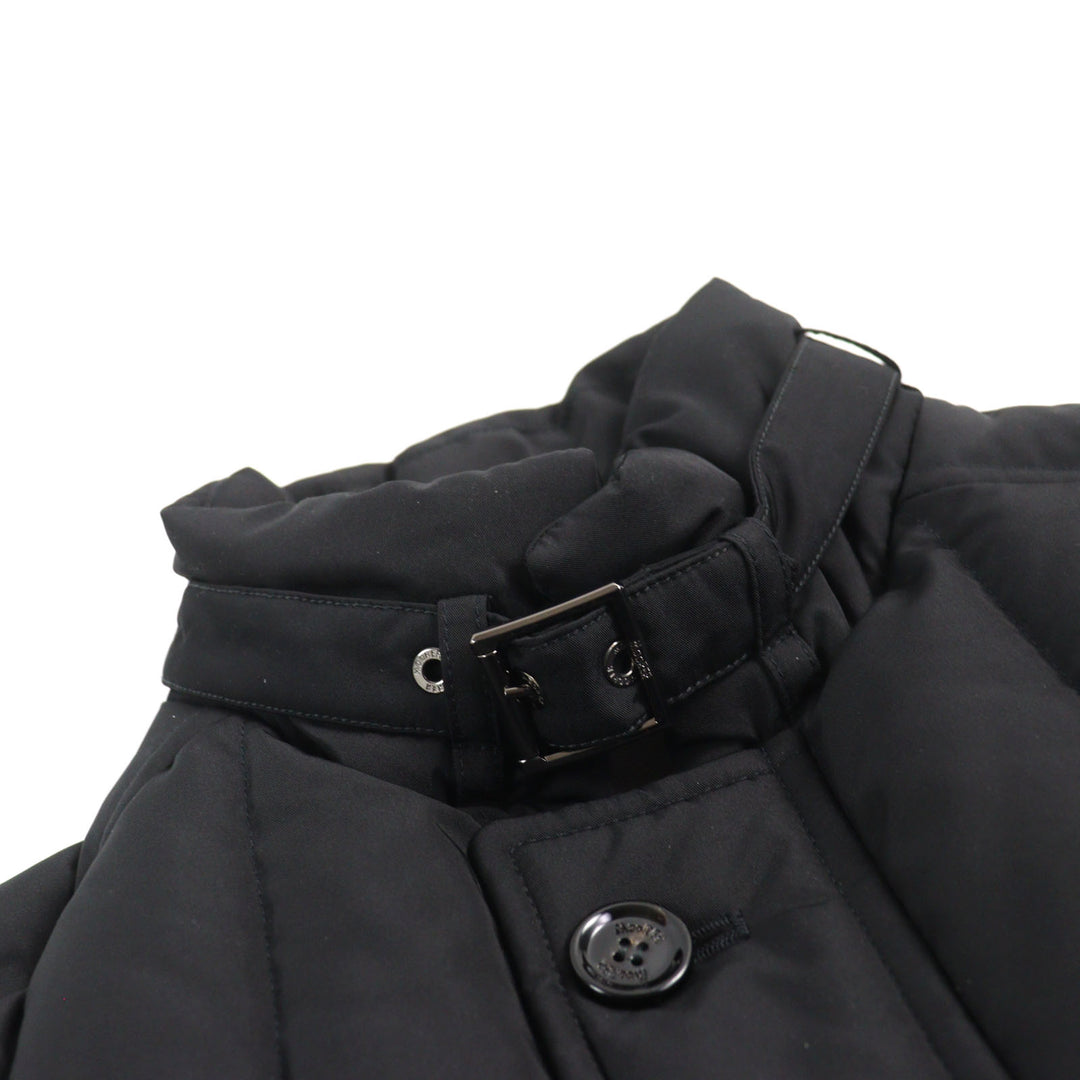 極美品○MOORER ムーレー VALENTE-KM ロゴパッチ付き グースダウン キルティング ホーンボタン ダウンジャケット 44 メンズ 定価245300円