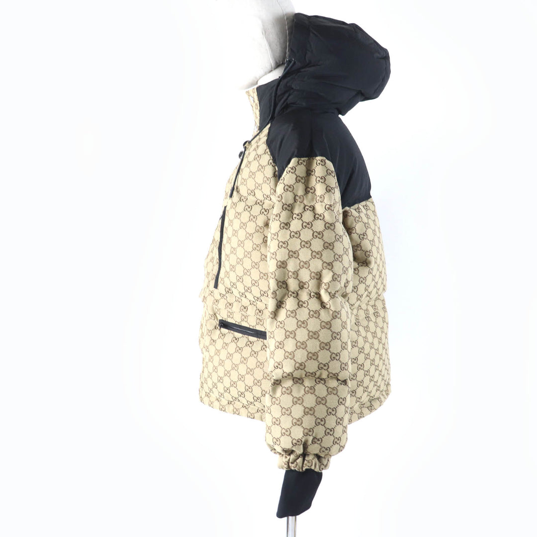 未使用品☆GUCCI グッチ 761698 GGキャンバス ボンバージャケット 現行品 2WAY ダウンジャケット 36 正規品 レディース 定価583000円