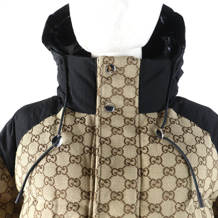 未使用品☆GUCCI グッチ 761698 GGキャンバス ボンバージャケット 現行品 2WAY ダウンジャケット 36 正規品 レディース 定価583000円