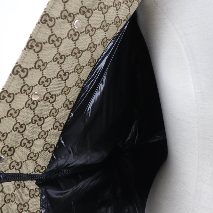 未使用品☆GUCCI グッチ 761698 GGキャンバス ボンバージャケット 現行品 2WAY ダウンジャケット 36 正規品 レディース 定価583000円
