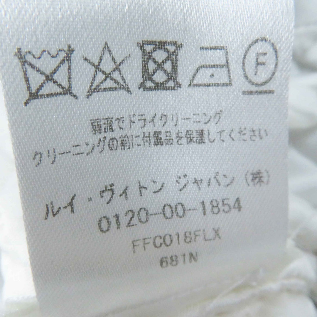 極美品◎LOUIS VUITTON ルイヴィトン FFCO018FLX シルク混 ベルト付き 総モノグラム ダウンコート ブラック シルバー金具 36 伊製 正規品