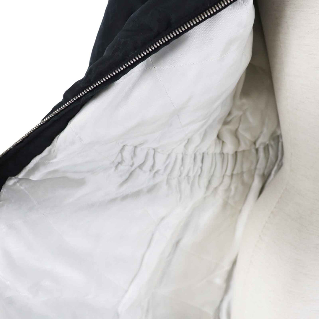 極美品◎LOUIS VUITTON ルイヴィトン FFCO018FLX シルク混 ベルト付き 総モノグラム ダウンコート ブラック シルバー金具 36 伊製 正規品