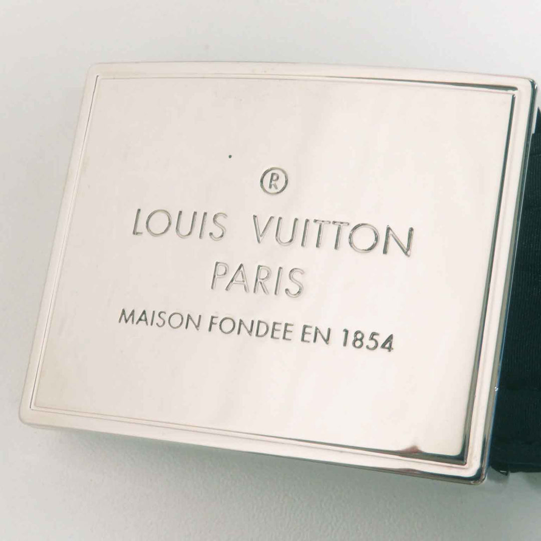 極美品◎LOUIS VUITTON ルイヴィトン FFCO018FLX シルク混 ベルト付き 総モノグラム ダウンコート ブラック シルバー金具 36 伊製 正規品