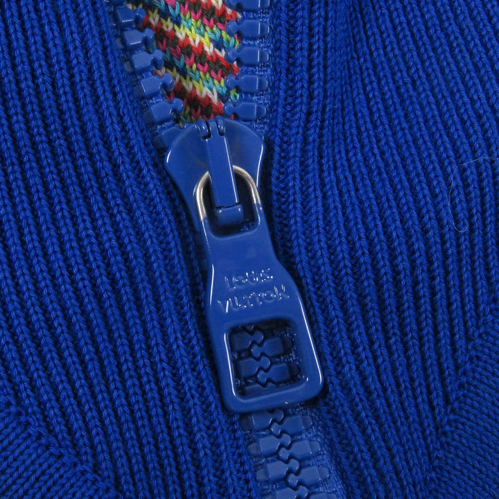 極美品□LOUIS VUITTON ルイヴィトン 2021年製 1A8P4N ディストーテッド モノグラム ダミエ ハーフジップニット イタリア製 正規品